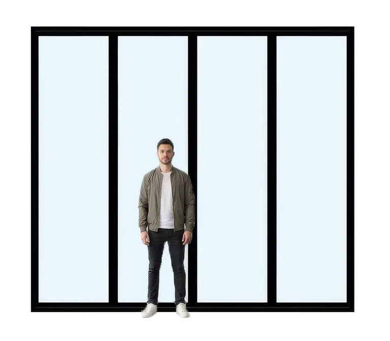 Grand 10'0" door with 5 foot 10 inch man for scale