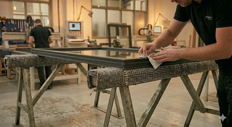 Craftsmen precision engineering a FlowDoor