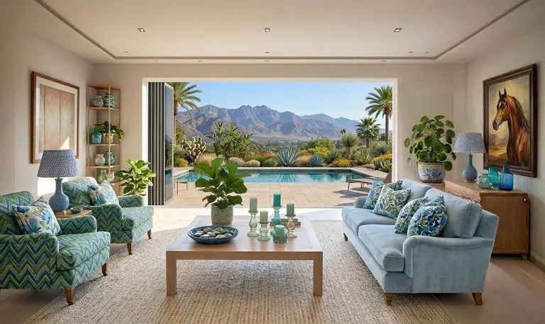 Desert view through open door