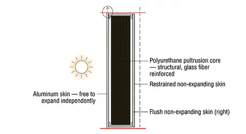Diagram illustrating free expansion in a FlowDoors panel